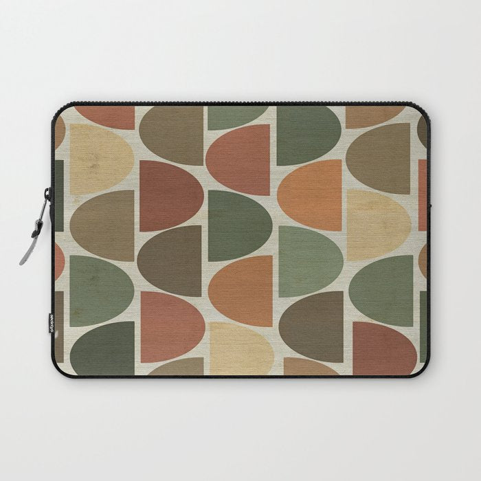Mid-Century Canvas Geo Pattern Laptop Sleeve Gallery Image 1