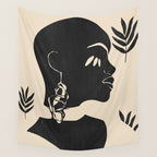 Tropical Girl /Abstract Minimal Wall Tapestry Gallery Image 4