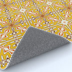Murcia Retro Spanish Tile Pattern Mustard Yellow Brown Orange Cream 2 Rug Gallery Image 4