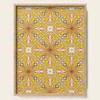 Murcia Retro Spanish Tile Pattern Mustard Yellow Brown Orange Cream 2 Serving Tray Gallery Image 1