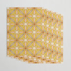Murcia Retro Spanish Tile Pattern Mustard Yellow Brown Orange Cream 2 Wrapping Paper Gallery Image 3