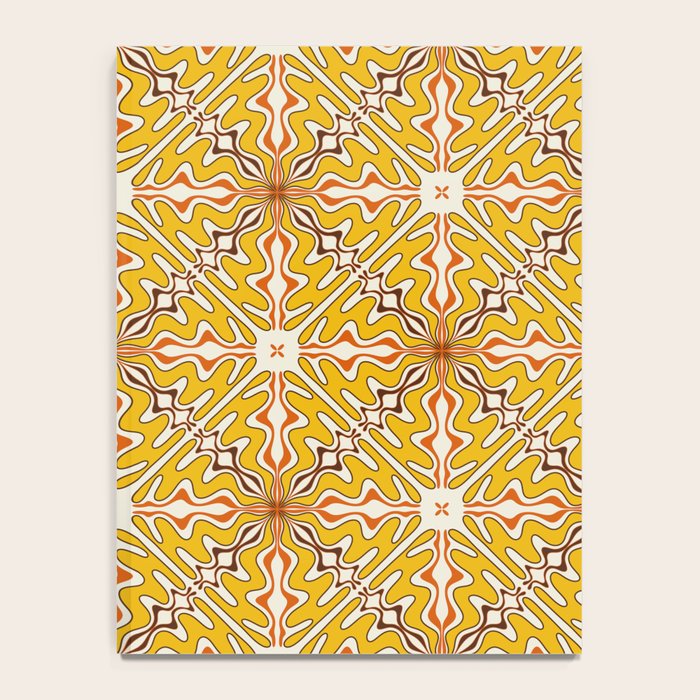 Murcia Retro Spanish Tile Pattern Mustard Yellow Brown Orange Cream 2 Notebook Gallery Image 4