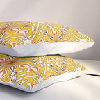 Murcia Retro Spanish Tile Pattern Mustard Yellow Brown Orange Cream 2 Pillow Sham Gallery Image 3