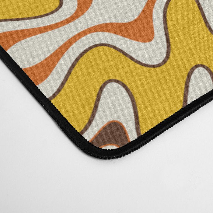 Murcia Retro Spanish Tile Pattern Mustard Yellow Brown Orange Cream 2 Desk Mat Gallery Image 4