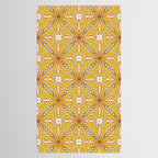 Murcia Retro Spanish Tile Pattern Mustard Yellow Brown Orange Cream 2 Tablecloth Gallery Image 2