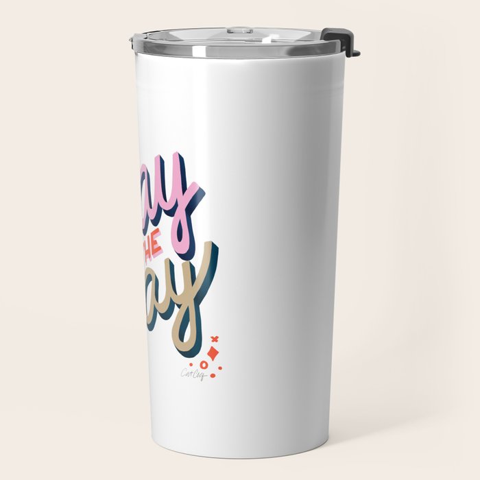 Slay the Day - Coral & Pink Travel Mug Gallery Image 2