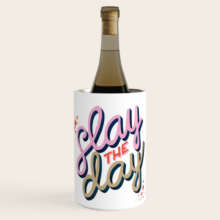 Slay the Day - Coral & Pink Wine Chiller Gallery Image 1