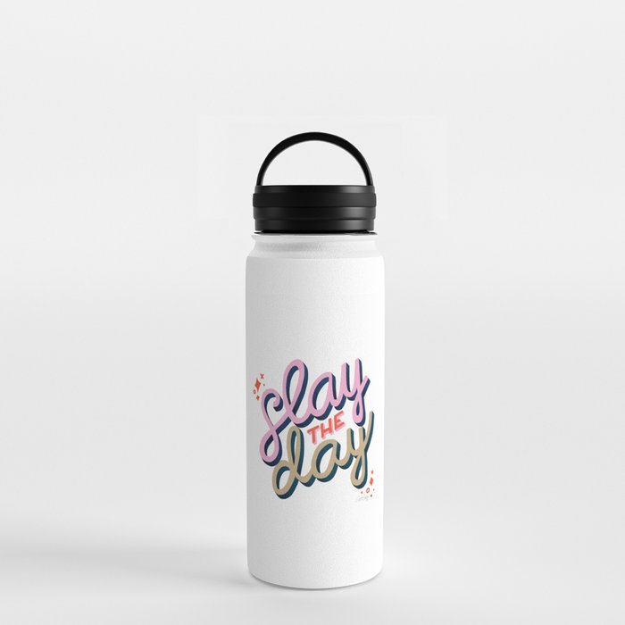 Slay the Day - Coral & Pink Water Bottle Gallery Image 3