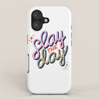 Slay the Day - Coral & Pink iPhone Case Gallery Image 1