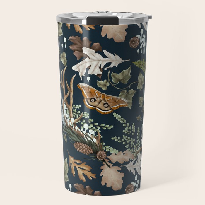 Bohemian leafy forest at night Travel Mug Gallery Image 1