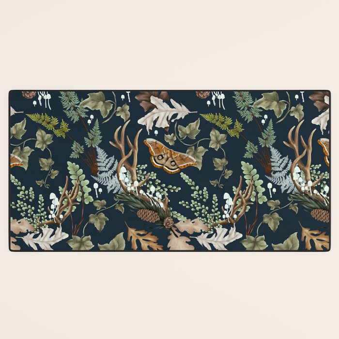 Bohemian leafy forest at night Desk Mat Gallery Image 3