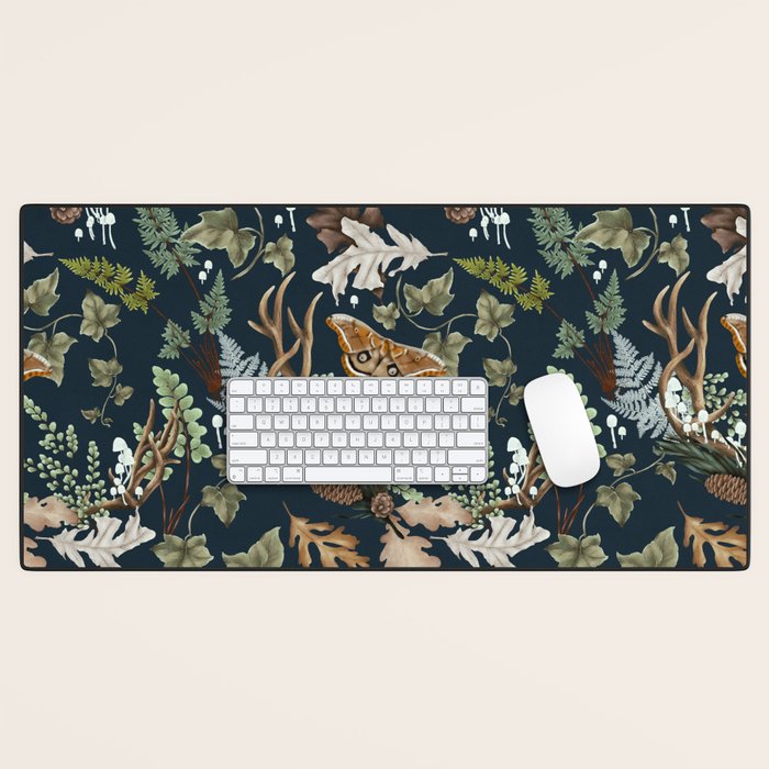 Bohemian leafy forest at night Desk Mat Gallery Image 1