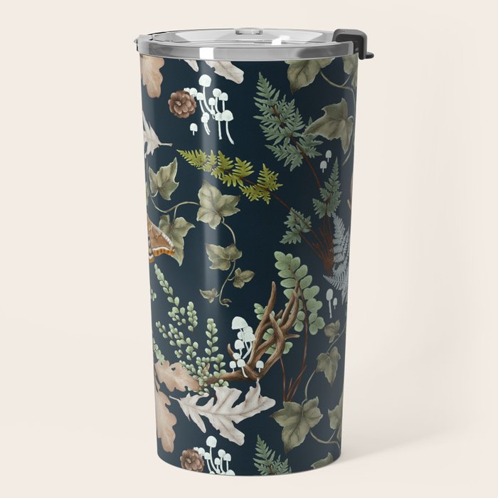 Bohemian leafy forest at night Travel Mug Gallery Image 2