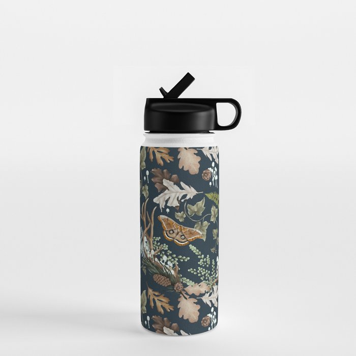 Bohemian leafy forest at night Water Bottle Gallery Image 1