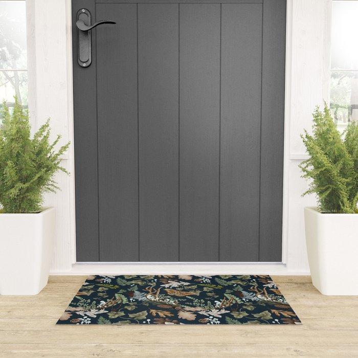 Bohemian leafy forest at night Welcome Mat Gallery Image 3