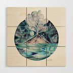 Stromboli Volcano at Midnight - Blue Palette Wood Wall Art Gallery Image 1