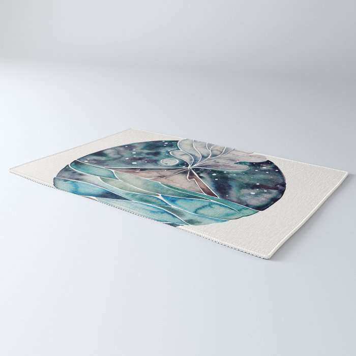 Stromboli Volcano at Midnight - Blue Palette Rug Gallery Image 3