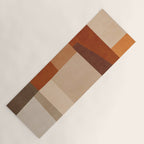 Brown Burnt Orange Beige Tones Green Abstract Art Yoga Mat Gallery Image 1