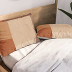 Brown Burnt Orange Beige Tones Green Abstract Art Pillow Sham Gallery Image 2