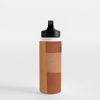 Brown Burnt Orange Beige Tones Green Abstract Art Water Bottle Gallery Image 3