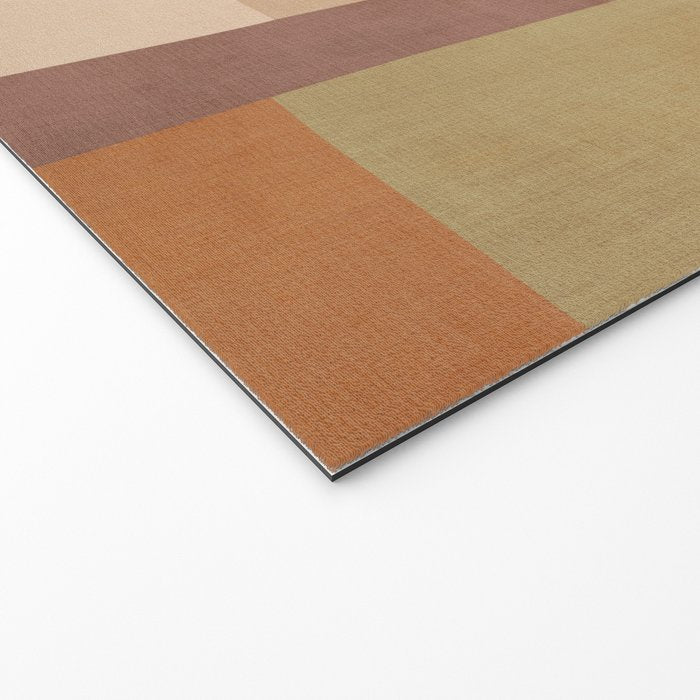 Brown Burnt Orange Beige Tones Green Abstract Art Welcome Mat Gallery Image 2