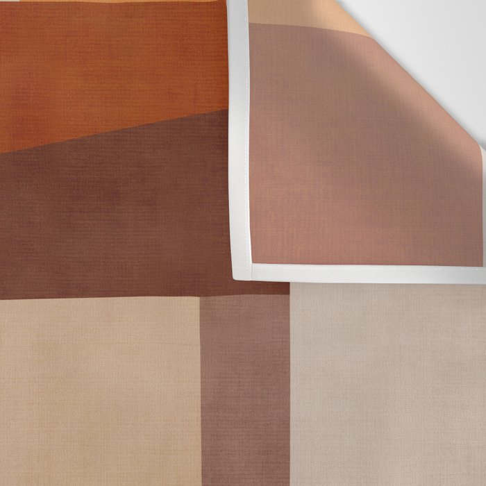 Brown Burnt Orange Beige Tones Green Abstract Art Wall Tapestry Gallery Image 3