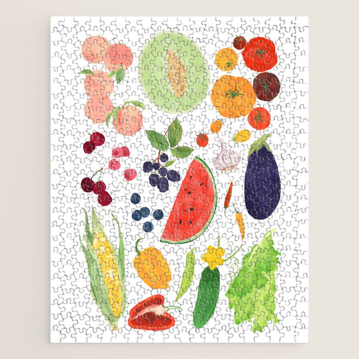 Summer Fruits & Vegetables Jigsaw Puzzle Gallery Image 1