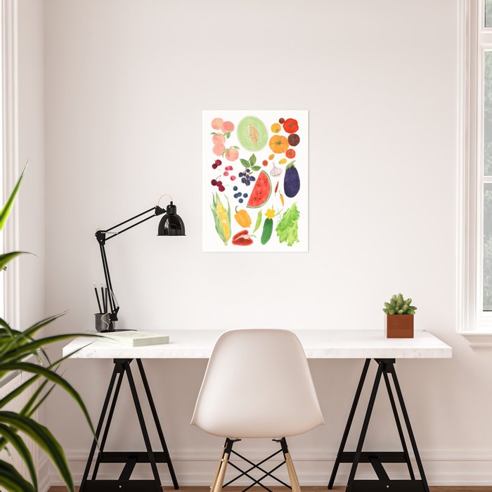 Summer Fruits & Vegetables Poster Gallery Image 2