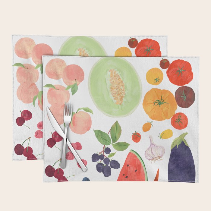 Summer Fruits & Vegetables Placemat Gallery Image 1