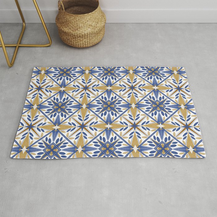 Geometric modern tile B Rug Gallery Image 1