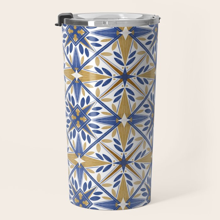 Geometric modern tile B Travel Mug Gallery Image 3