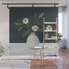 Minimalist Daisy Flowers 2 Wall Mural Gallery Image 1