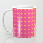 Swiss Cross Symbol in Pink and Orange Coffee Mug Gallery Image 3