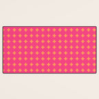 Swiss Cross Symbol in Pink and Orange Desk Mat Gallery Image 3