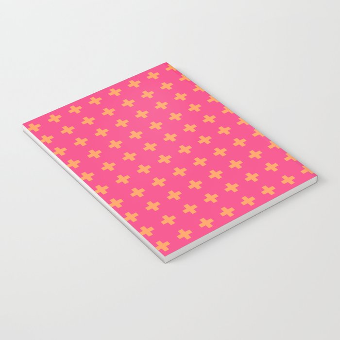 Swiss Cross Symbol in Pink and Orange Notebook Gallery Image 3