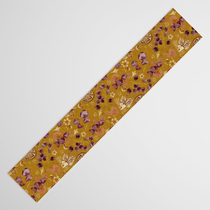 Garden Vegetables & Fresh Fruit in Harvest Yellow Table Runner Gallery Image 3