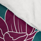 Colorful Floral Jungle, Green, Teal, Magenta and Orange, Flower Prints Comforter Gallery Image 4