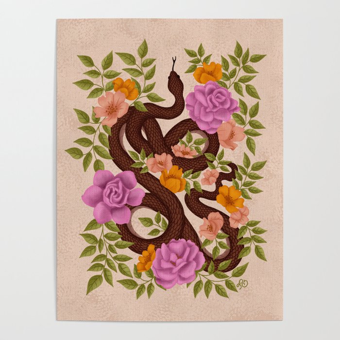 Year of the Snake-Garden Serpent in Bloom Poster Gallery Image 4