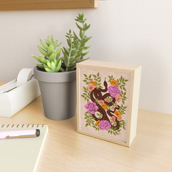Year of the Snake-Garden Serpent in Bloom Mini Art Print Gallery Image 2