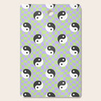 Retro psychedelic yin yang checkered pattern Cutting Board Gallery Image 1