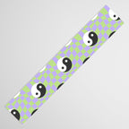 Retro psychedelic yin yang checkered pattern Table Runner Gallery Image 3