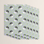 Retro psychedelic yin yang checkered pattern Wrapping Paper Gallery Image 3