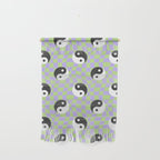 Retro psychedelic yin yang checkered pattern Wall Hanging Gallery Image 1