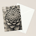 Sempervivum Study Black and White - Succulent photograph - houseplant botanical print Stationery Card Gallery Image 2