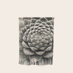 Sempervivum Study Black and White - Succulent photograph - houseplant botanical print Wall Hanging Gallery Image 1