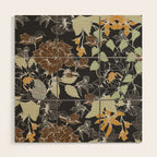Vintage Midnight Florals Wood Wall Art Gallery Image 1