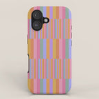 Mixed Stripes Pattern III 60s Rainbow iPhone Case Gallery Image 1