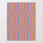 Mixed Stripes Pattern III 60s Rainbow Poster Gallery Image 4