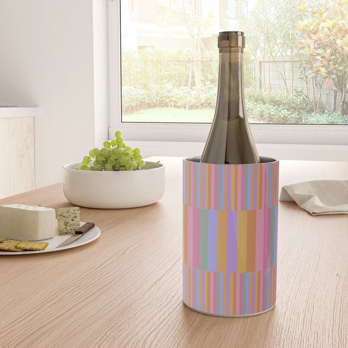 Mixed Stripes Pattern III 60s Rainbow Wine Chiller Gallery Image 4