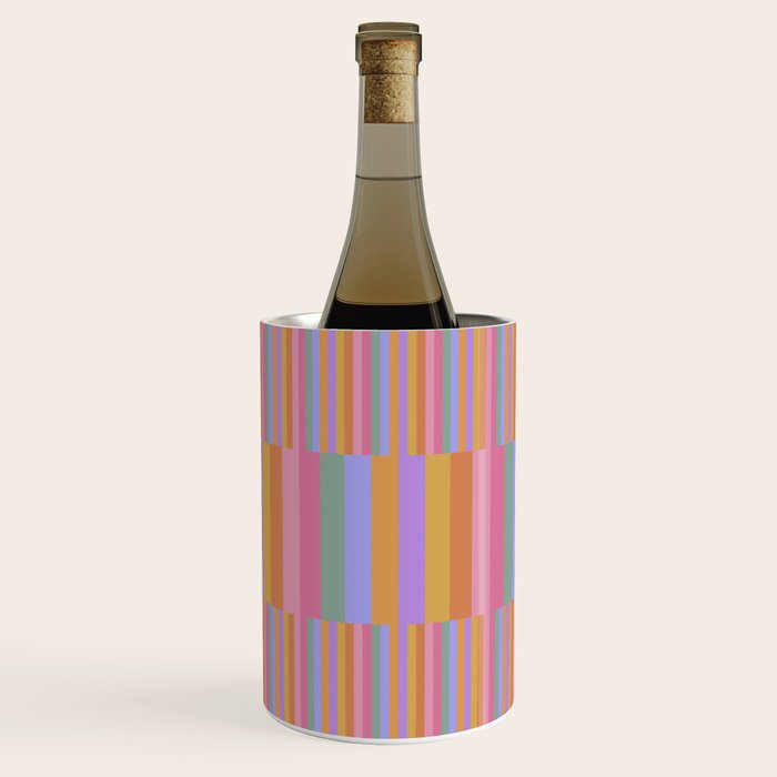 Mixed Stripes Pattern III 60s Rainbow Wine Chiller Gallery Image 2